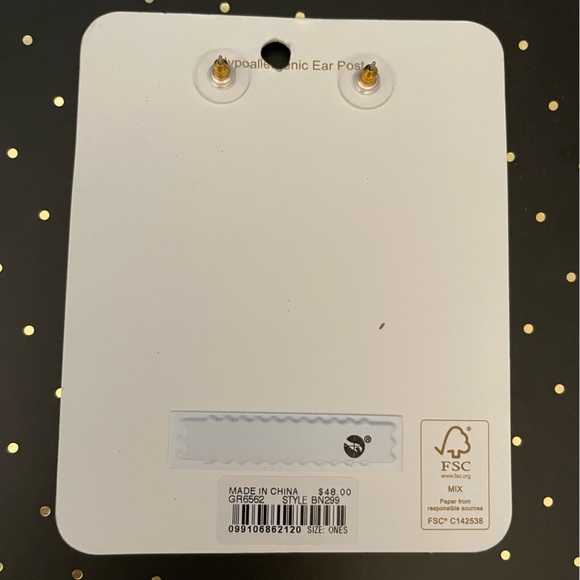 JCREW Crystal and Pearl Drop NWT OS Light Pistachio - Picture 4 of 4